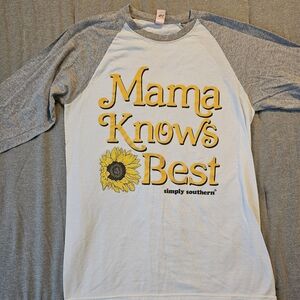 Womens Size small simply southern 3/4 sleeve shirt.